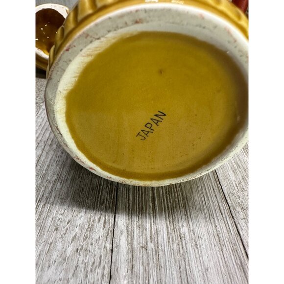 Vintage Royal Sealy Sugar Bowls Harvest Wheat Pattern Ceramic Japan - Set of 2 - Picture 6 of 10